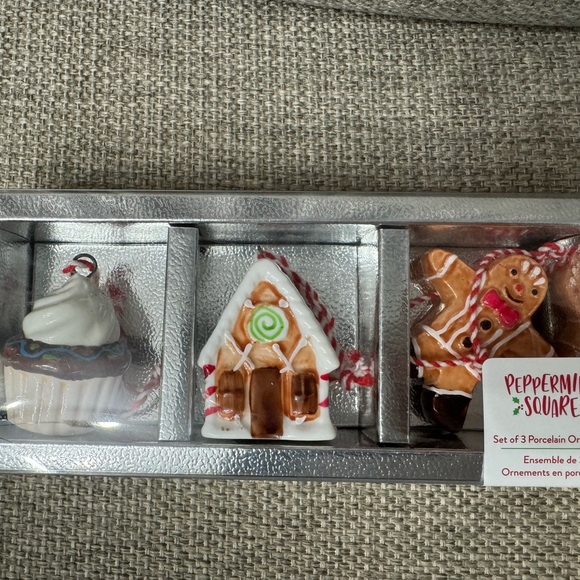 Peppermint Square Other - Peppermint Square Porcelain Ornaments